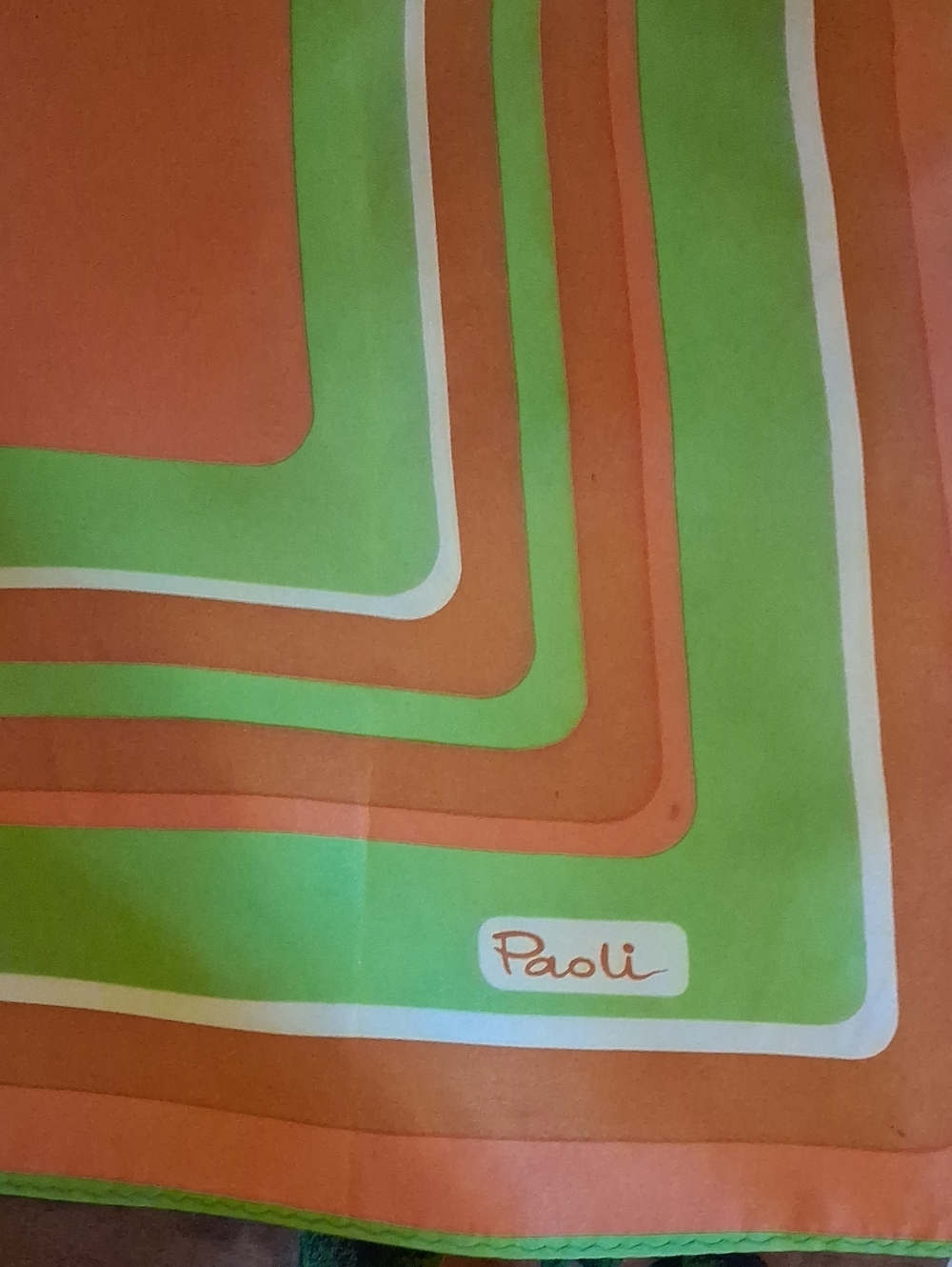 Paoli Retro Orange & Lime Scarf